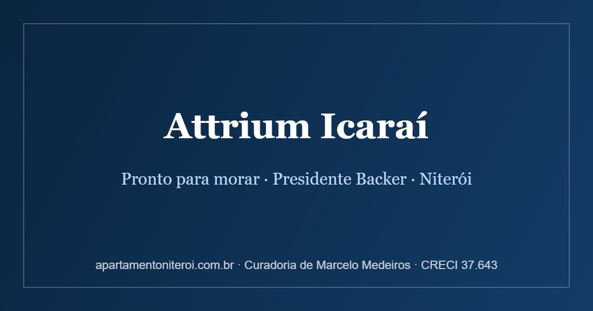 Attrium Icaraí - apartamentos prontos de 4 quartos da Soter em Icaraí, Niterói