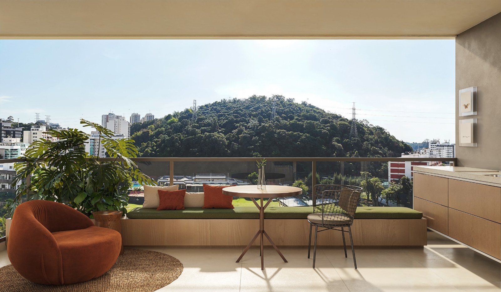 Grove Icaraí - varanda de unidade com vista para o Rio Cricket