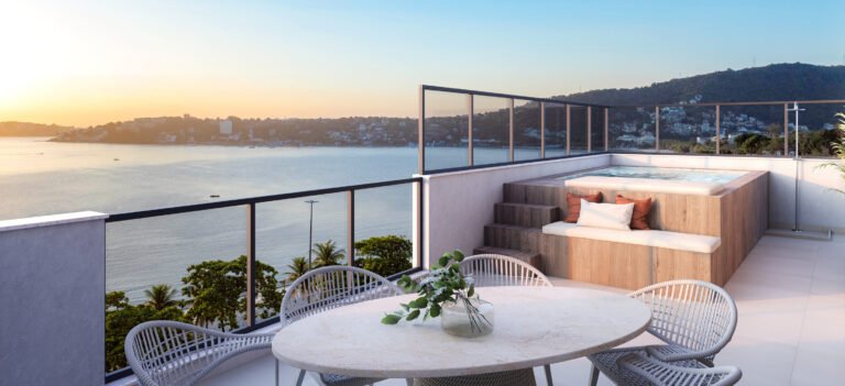 Maris Charitas: vista da cobertura para o mar