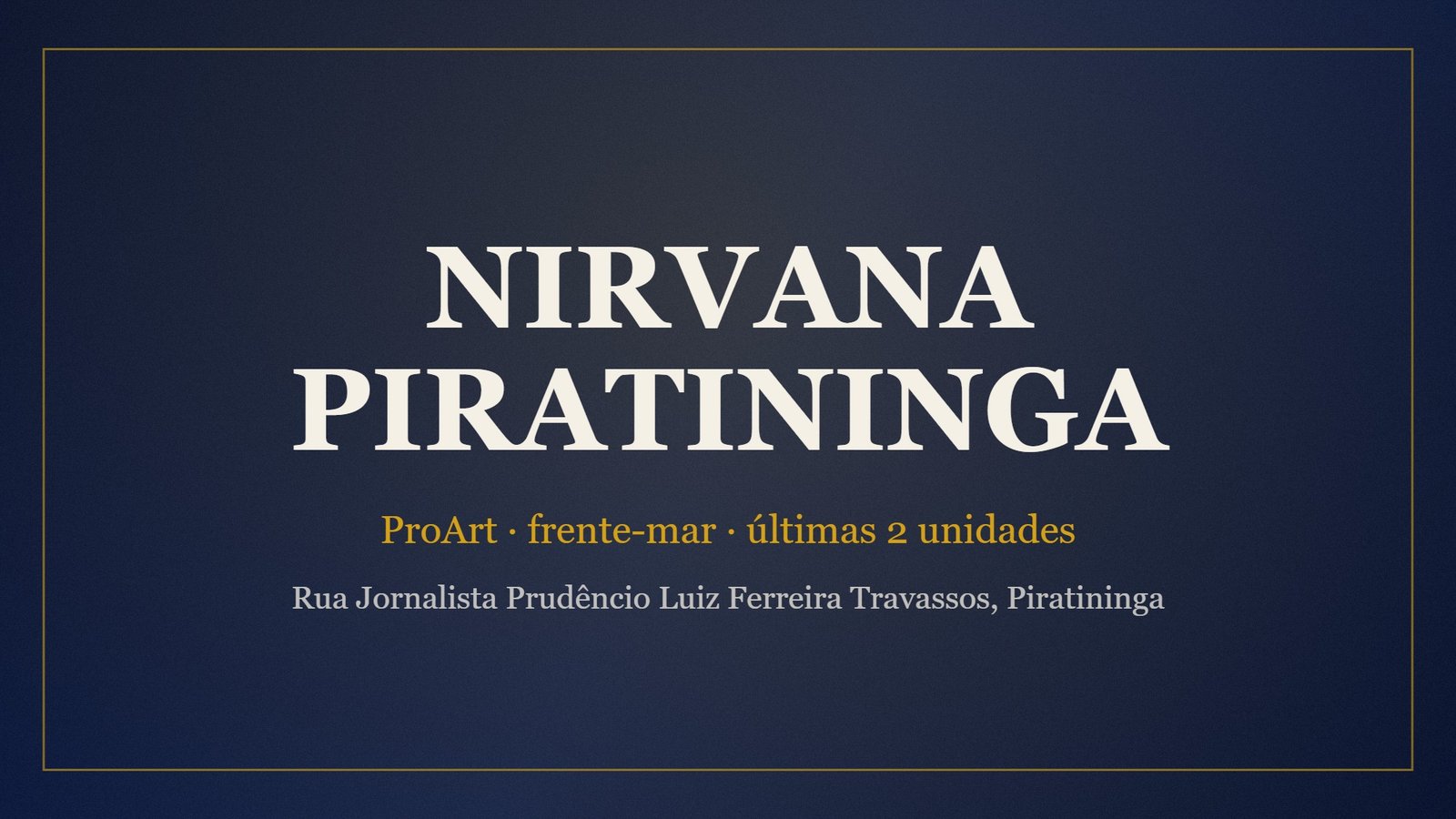 Nirvana Piratininga ProArt, frente-mar, pronto para morar, últimas unidades, Niterói