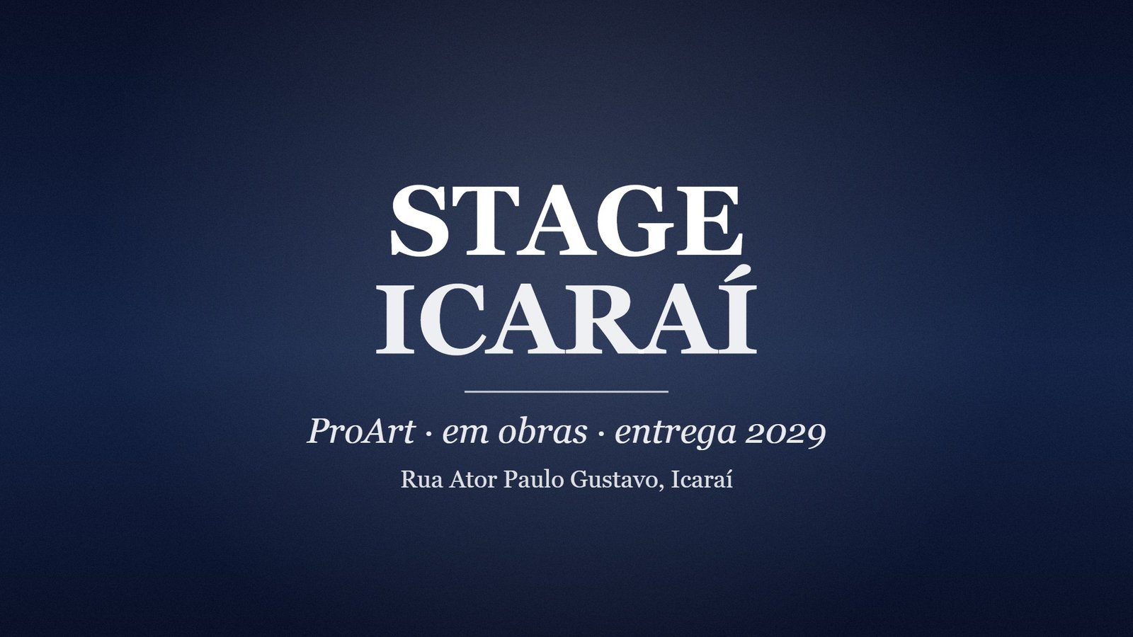 Stage Icaraí ProArt em obras na Rua Ator Paulo Gustavo, Icaraí, Niterói