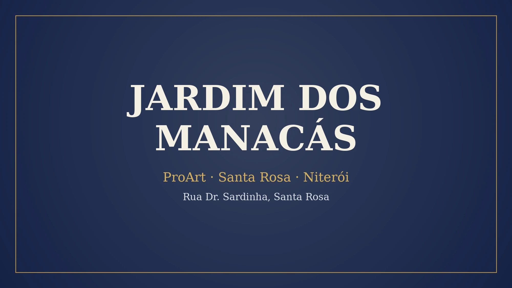 Jardim dos Manacás em Santa Rosa, Niterói