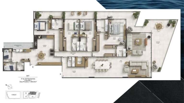 planta da torre Bay coluna 01