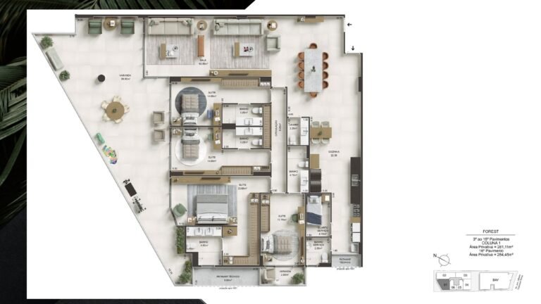 planta torre Forest coluna 01