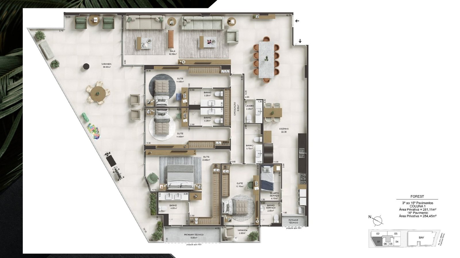 planta torre Forest coluna 01