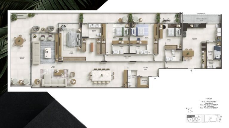 planta torre Forest coluna 02