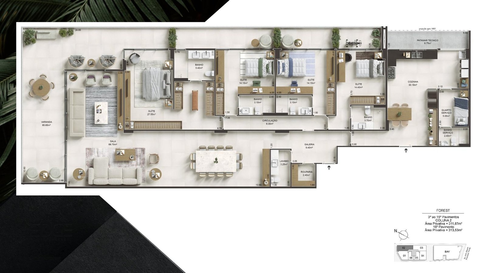 planta torre Forest coluna 02