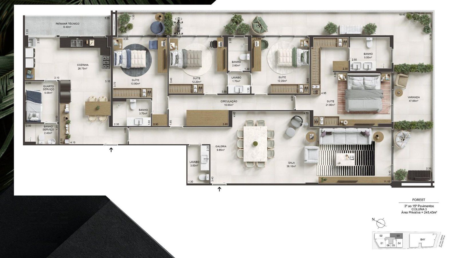 planta torre Forest coluna 03