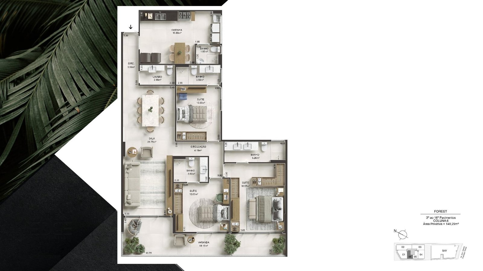 planta torre Forest coluna 06